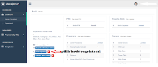 pilih kode regristrasi