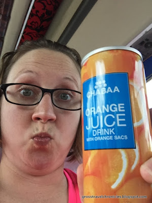 orange drink with orange sacs