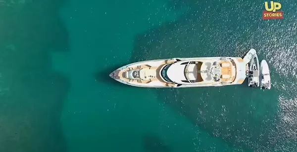 Το θηριώδες yacht που εξέπεμψε SOS στα Λιχαδονήσια από ψηλά