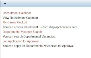 Recruitment option of DOP Employee Portal