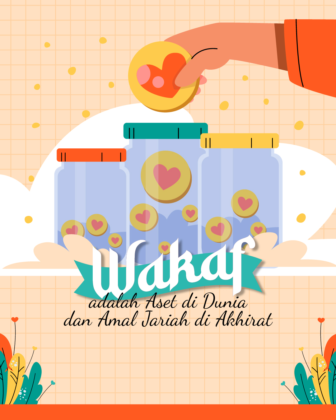 Poster Wakaf Gratis: Cinta dan Keceriaan dalam Setiap Donasi