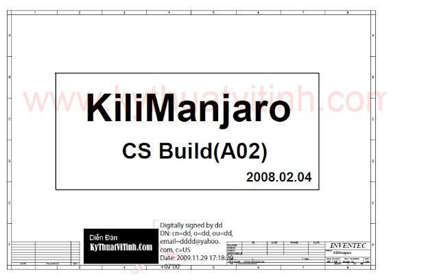 Acer Aspire 6920 Inventec Kilimanjaro Schematic