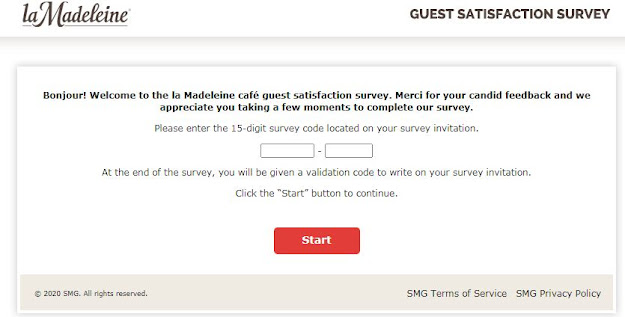 la Madeleine Customer survey