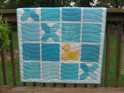 Tic Tac Quack by Canuck Quilter Designs - quilting detail