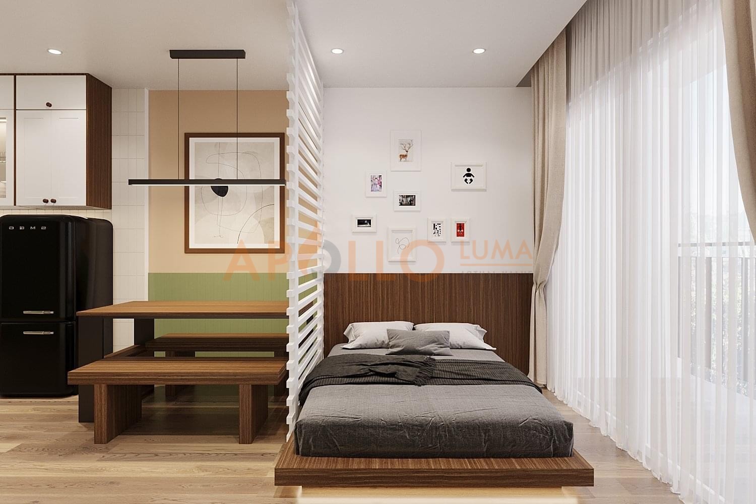 Thiết kế nội thất căn hộ Studio tòa GS1 Vinhomes Smart City