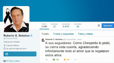 Cierran la cuenta del Chavo del 8, en Twitter. #Chespirito