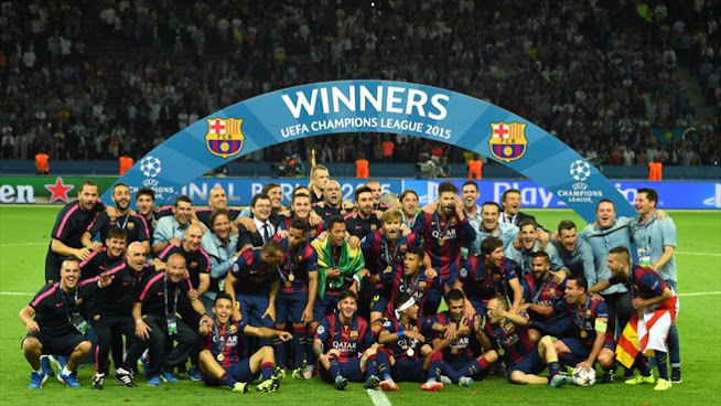 FC Barcelona, Campeón de la UEFA Champions League 2015. Derrota 1-3 a la Juventus; Ivan Rakitic, Luis Suárez y Neymar marcaron los goles 