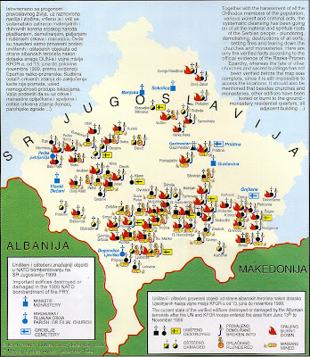 Map Of Kosovo And Surrounding Countries. Kosovo Monesteries