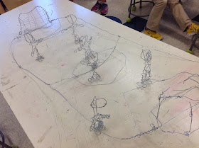 Middle School Wire Sculpture Art