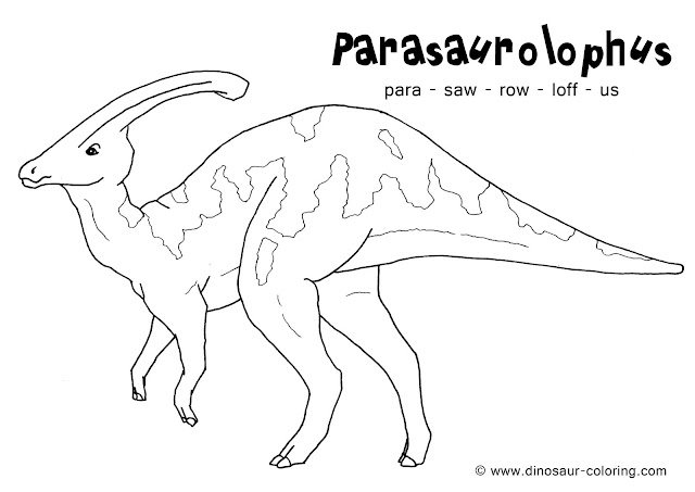 dinosaur coloring parasaurolophus a4 picture