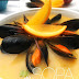 Sopa # 36: Sopa de mejillones y naranja con puerros en aceite de oliva y vino blanco