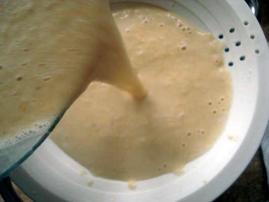 strain the soup through colander