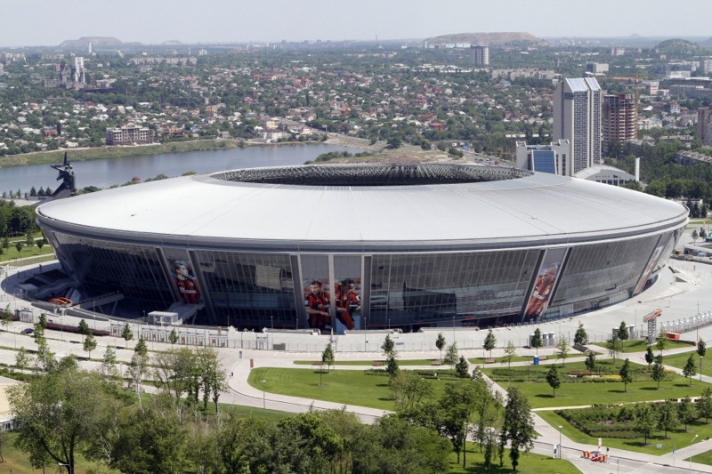 198690 a general view of the new donbass arena stadium