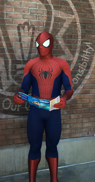 Spiderman Character Holding Disney California Adventure Map Disneyland