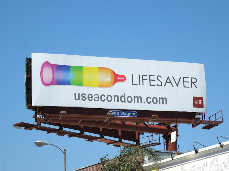 Lifesaver condom billboard