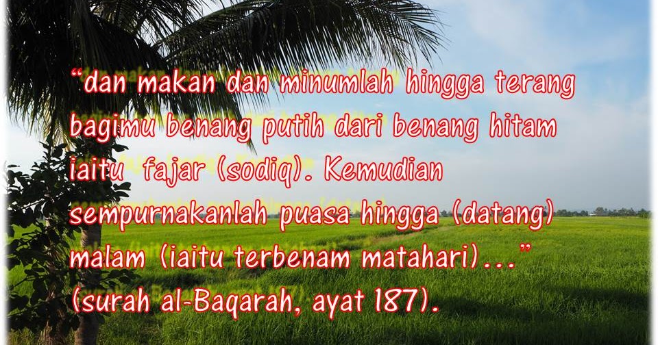 MAKAN SELEPAS WAKTU IMSAK ~ Laman Info Agama