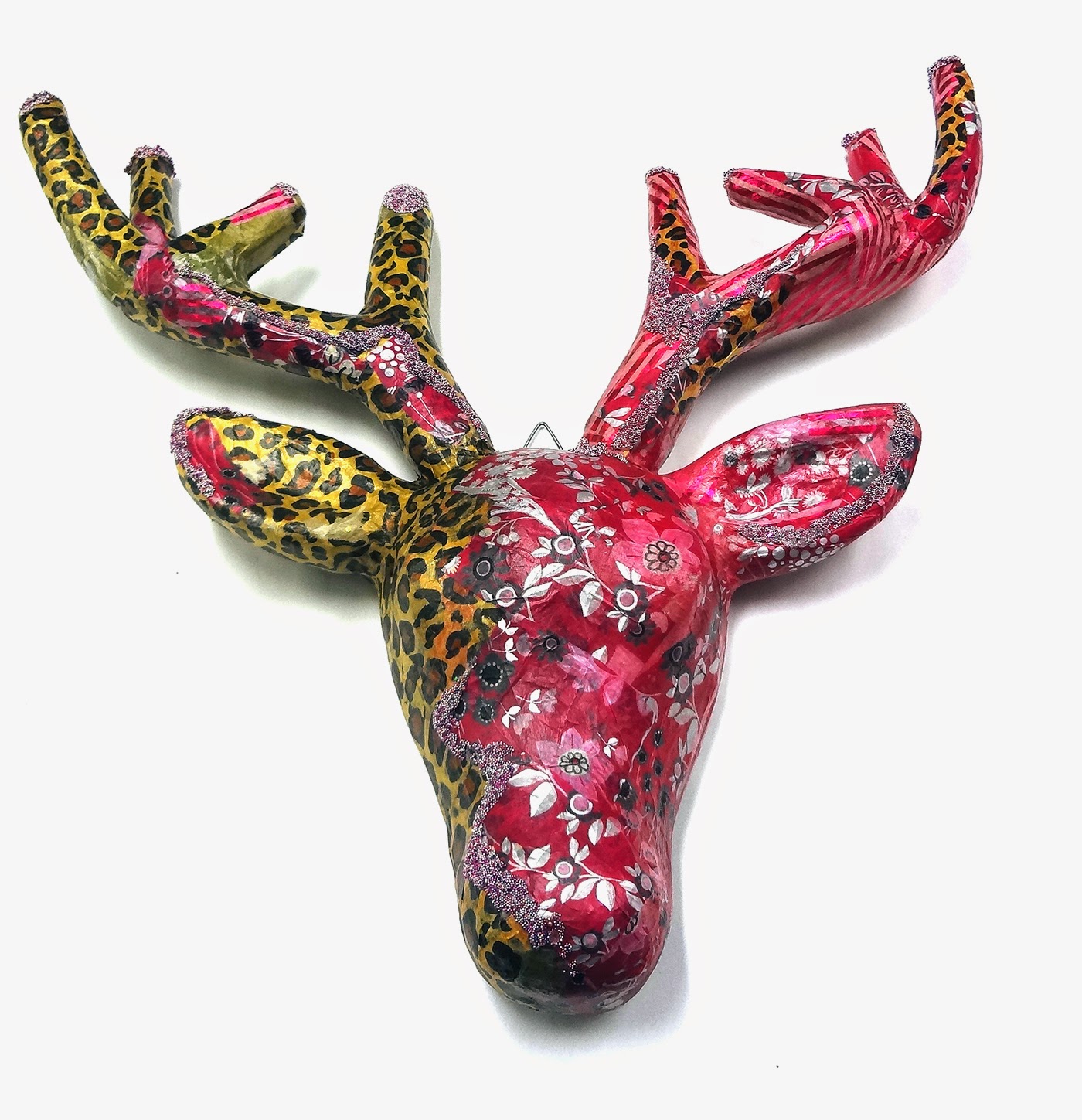 GLITTERED PAPER MACHE DEER DECORATIONS Mad in Crafts