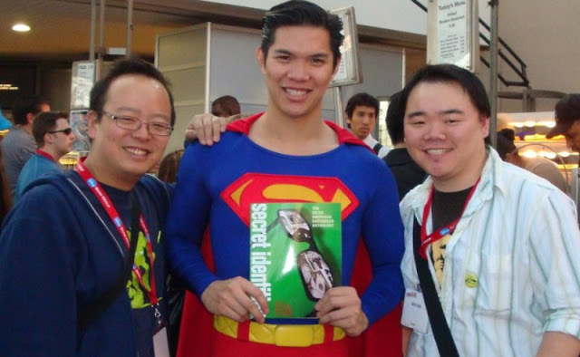 Jeff Yang, Asian Superman and Keith Chow. Photo courtesy of Chow.