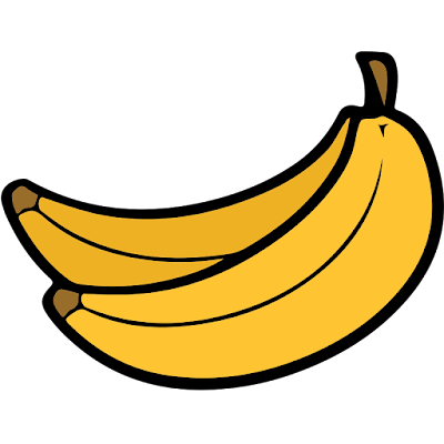 banana clipart for coloring 