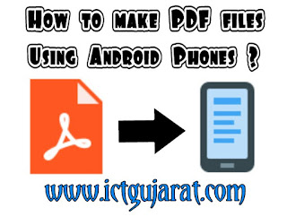 How to make pdf file using android phones wps office ICT Gujarat
