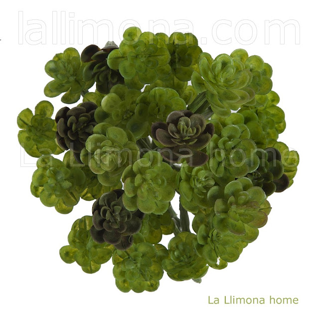 Plantas artificiales. Planta crasa artificial mini echeveria en La Llimona home