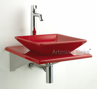 Bath Sinks on Big Red Blog  Red Bathroom Sinks