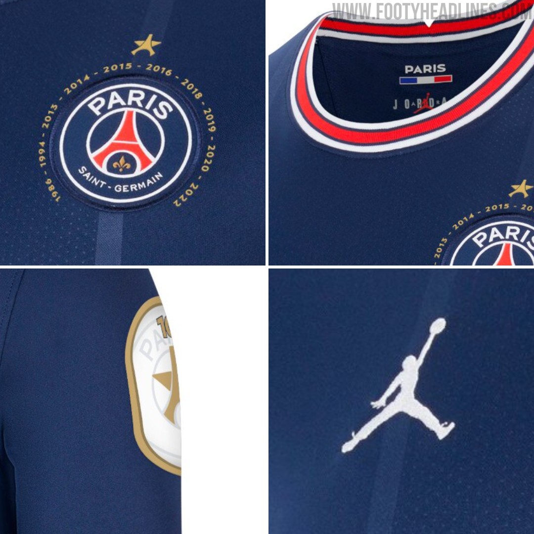 PSG 21-22 Home & Away Champions Kits Released - Featuring Star to  Commemorate 10th Title - Footy Headlines