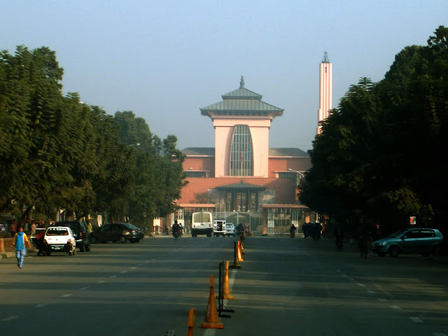 Durbarmarg Road which leads to Narayanhiti Royal Palace of Nepal