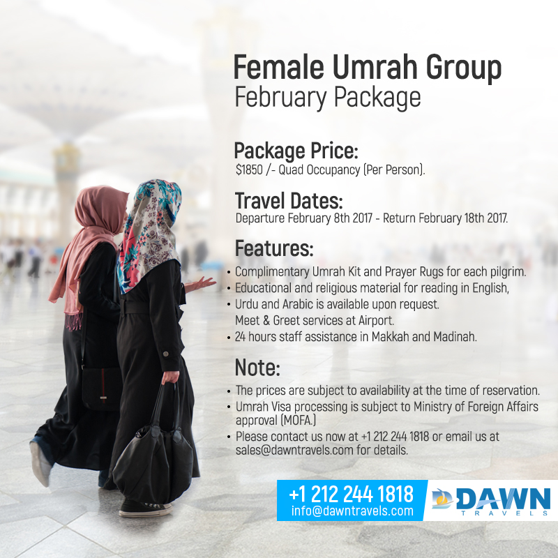 Female Umrah Group February Package