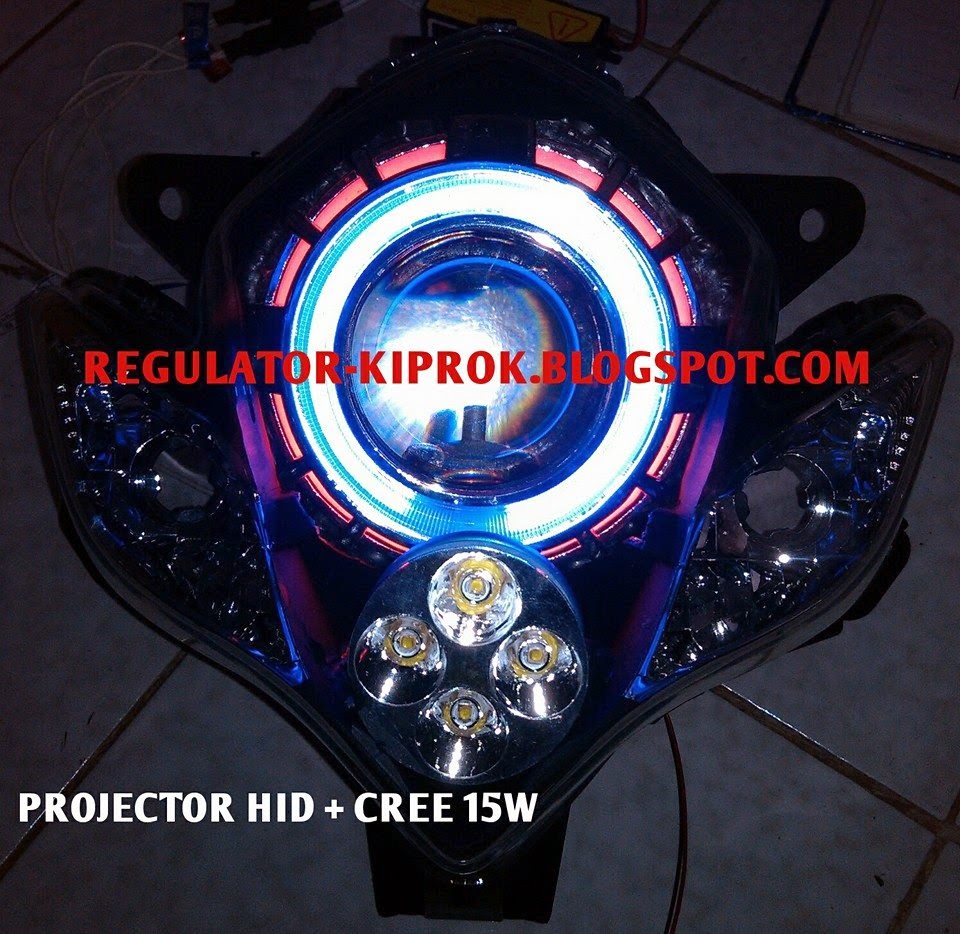 RK MOTOR LAMPU PROJECTOR HID LAMPU LED CREE