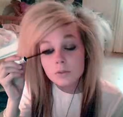 Cool scene girl doing her make-up A bit rubbish this post? i have to 