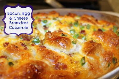 Bacon Egg and Cheese Breakfast Casserole is perfect for Saturday brunch!