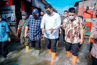 Lindungi Kawasan Pesisir dari Banjir Rob,  Bobby Nasution Kalaborasi dengan Kemen PUPR  Bangun Tembok Laut di Kawasan Belawan