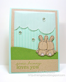 Some Bunny Loves You card-designed by Lori Tecler/Inking Aloud-stamps and dies from Mama Elephant