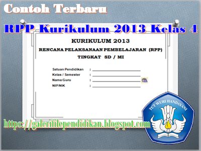 Contoh Terbaru RPP Kurikulum 2013 Kelas 4 _ Galeri File Pendidikan