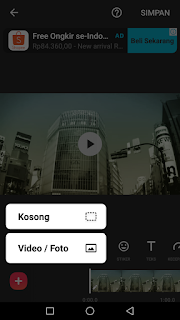 Cara edit video menambah atau menyambung video menggunakan aplikasi Inshot di Android