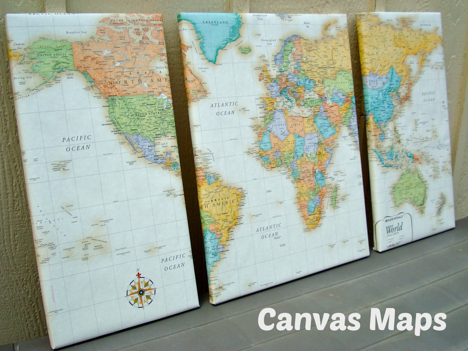 All My Great Ideas Are Really From Pinterest: Wall Art: Canvas Maps
