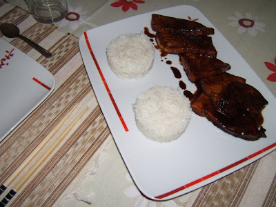 Pez espada a la salsa teriyaki / Espadon à la sauce teriyaki