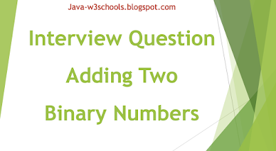 Java Program to Add Two Binary Numbers