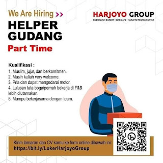 Dibuka 21 Desember 2022 Lowongan Pekerjaan Sebagai Helper Gudang di Harjoyo Group Malang