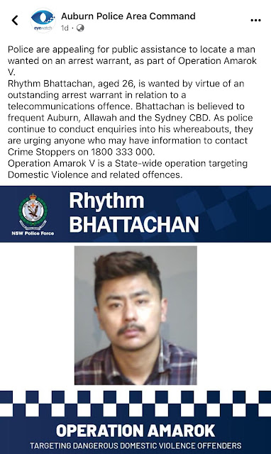 Rhythm Bhattachan Wanted list in Police