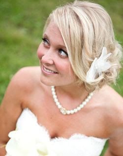 Loose Wavy Updo Wedding Hairstyle