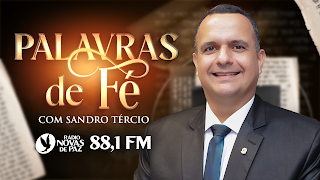 Criaç]ao de arte para Rádio Novas de Paz Palavras de Fé com Sandro Tércio