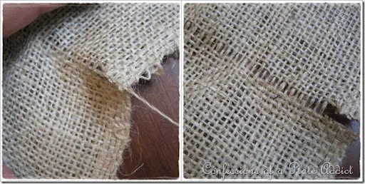 CONFESSIONS OF A PLATE ADDICT How to Get a Straight Cut on Burlap
