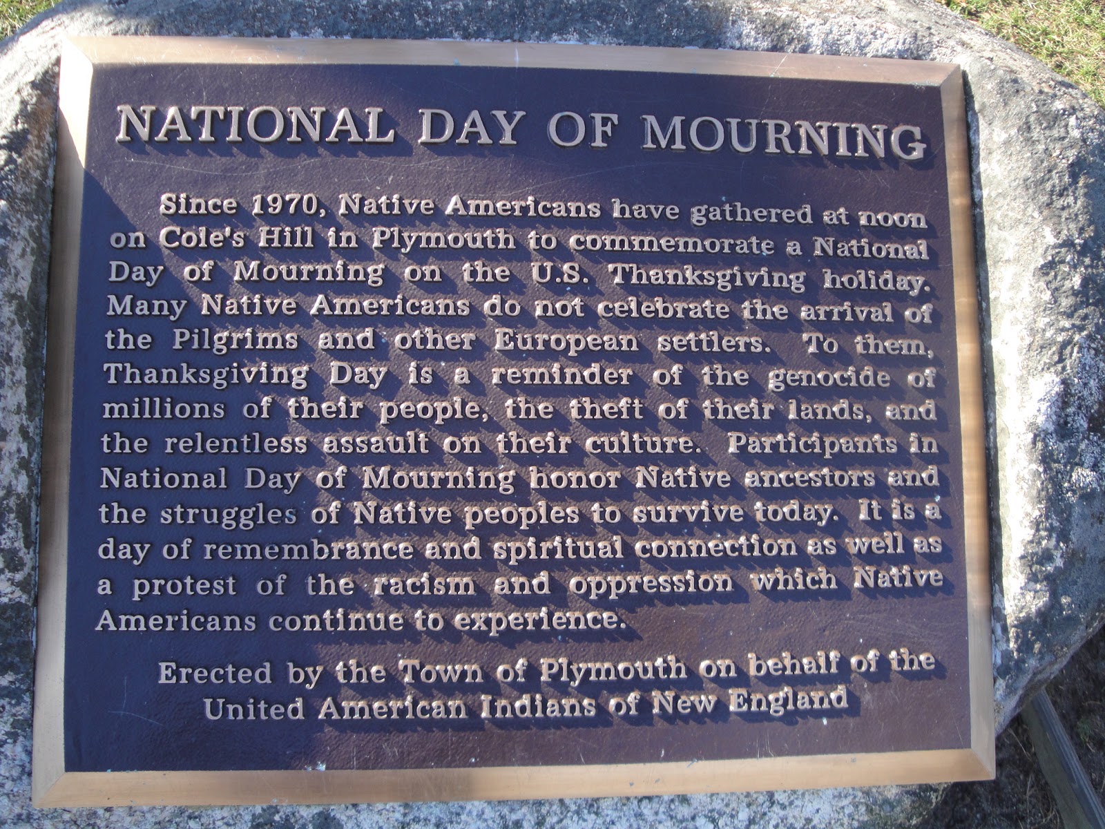 In Search of the American Dream: National Day of Mourning ...