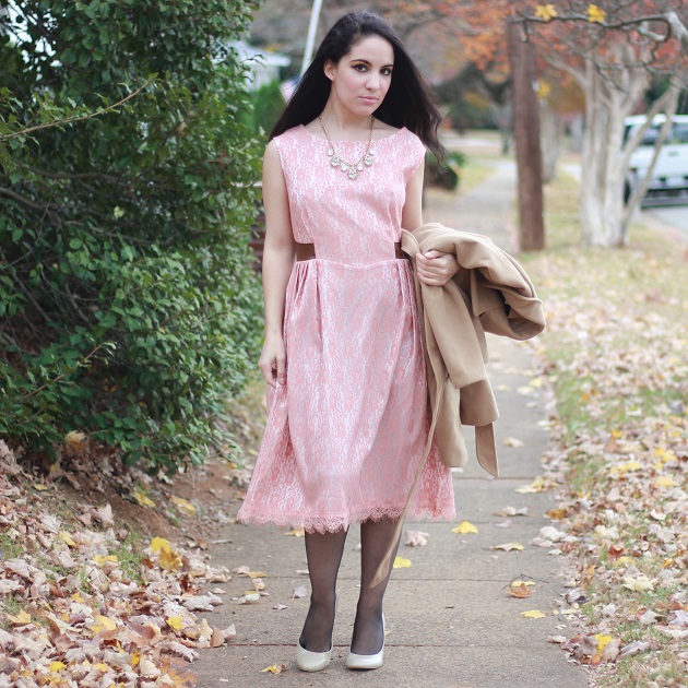 Zaful Pink Lace Dress