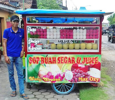 gambar model gerobak jus buah modern terbaru