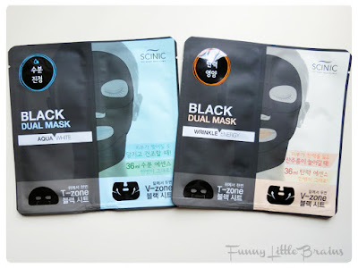 SCINIC Black Dual Mask (AQUA WHITE & WRINKLE ENERGY)