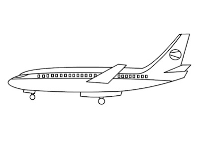 Printable Big Airplanes Coloring Pages 8