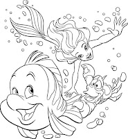 Ariel And Eric Coloring Pages